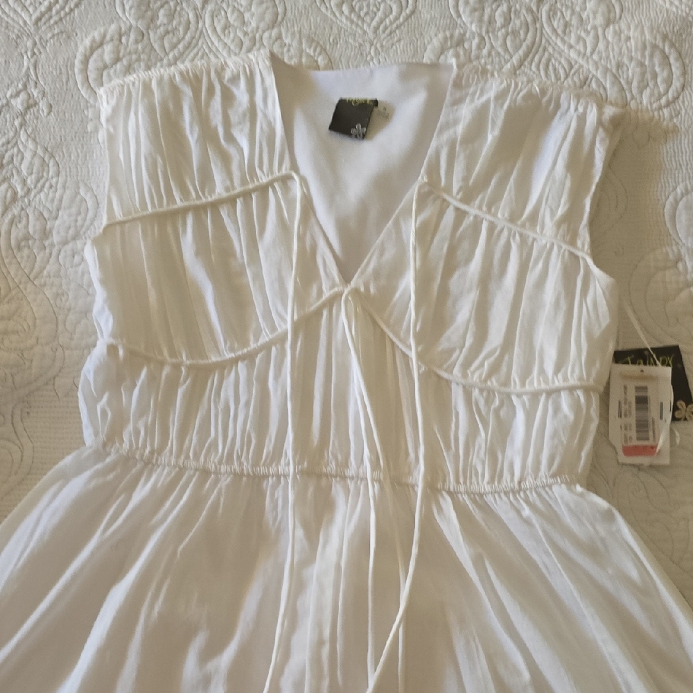 Taylor Ivory Gathered Midi Dress